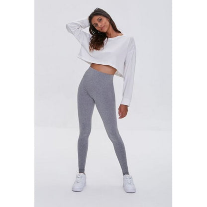 Forever 21 Cotton Leggings Grey