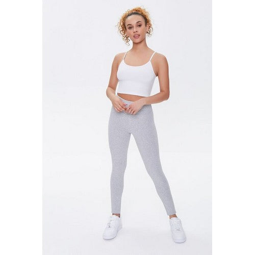 Forever 21 Cotton Leggings Light Grey