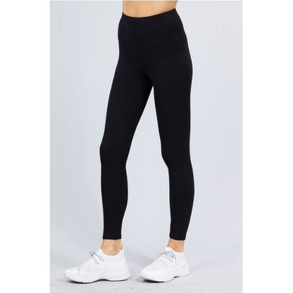 Plus Size Cotton Leggings Black