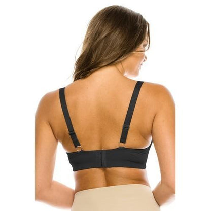 Extra Coverage Pleat Underwire Bra Black