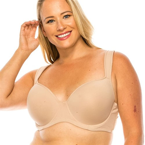 Full Coverage Thick Strap Bra Rugby Tan