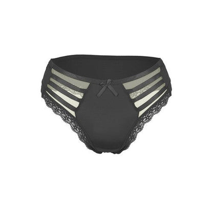 YM-BK-33105 Caged Bikini Panty Black