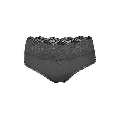 Geo Lace Band Bikini Panty Black