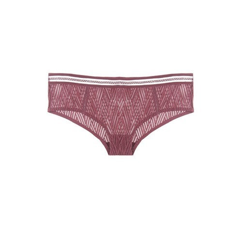YM-70237-PTY Pattern Lace Hipster Panty Hawthorn Rose 