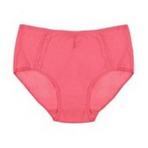 YM-71786-PTY-C04 Cotton Panty With Lace & Rhinestone Pink