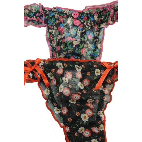 Forever 21 Floral Print Thong Panty