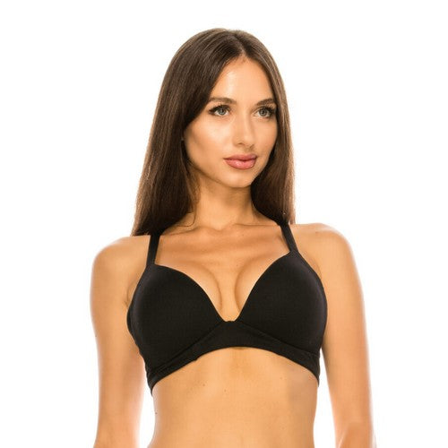 YM-BR-8070 Racerback Coverage Bra Black