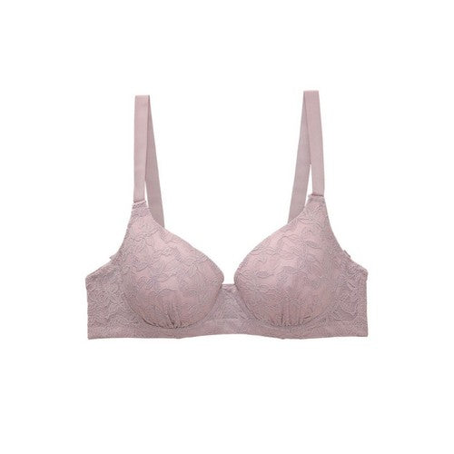 YM-9021-BRA-DDD-C01 Floral Lace Underwire Bra Misty Rose