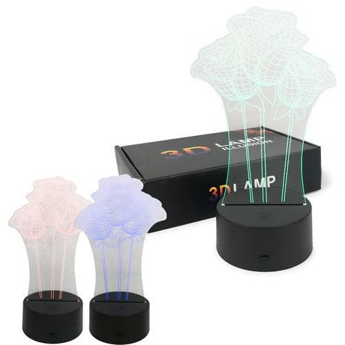 Rose 3D Colour Changing Night Light 