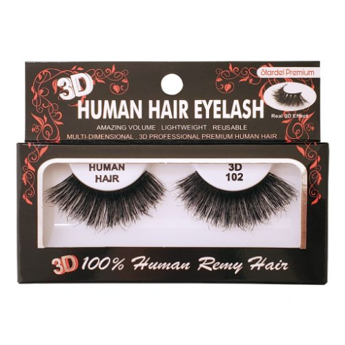 3DSET Stardel Premium 100% Human Remy Hair 3D Eyelashes #102
