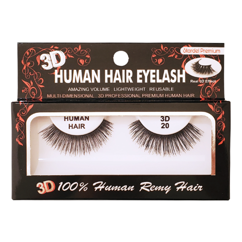 3DSET Stardel Premium 100% Human Remy Hair 3D Eyelashes #20