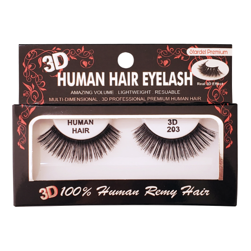 3DSET Stardel Premium 100% Human Remy Hair 3D Eyelashes #203