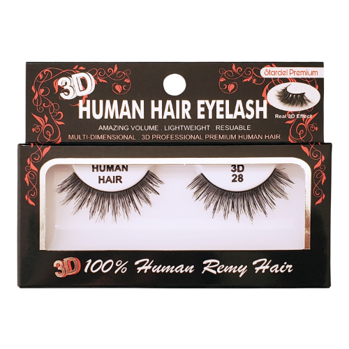 3DSET Stardel Premium 100% Human Remy Hair 3D Eyelashes #28