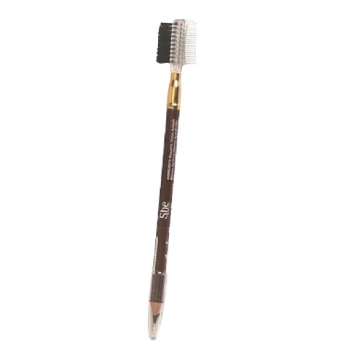 She Makeup Long Lasting Brow Pencil with Comb & Brush Brown