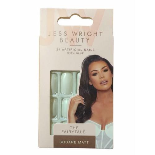 Jess Wright Beauty THE FAIRYTALE Square Matt 24 Artificial Nails With Glue