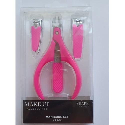Make Up Accessories Pink Manicure Set 4 Pack