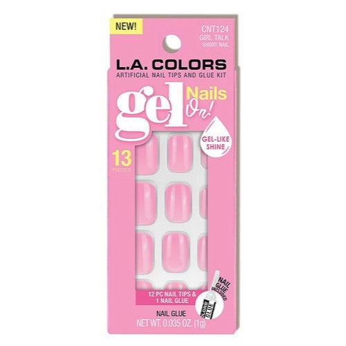 L.A. Colors Gel Nails On Artificial Nail Tips & Glue Kit CNT124 Girl Talk