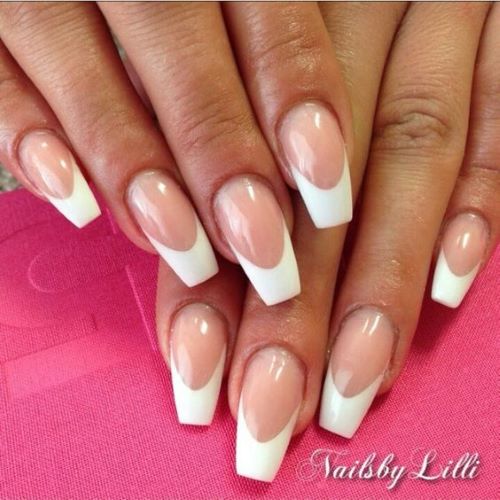Crystal French Manicure Press On Nail Set