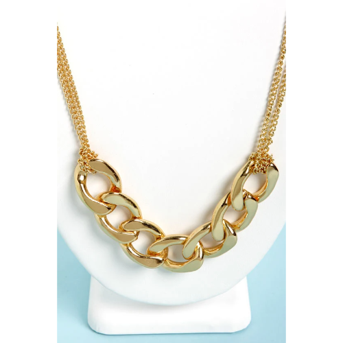 1072Y Chunky Link Necklace Gold