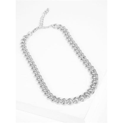 AN1810 Chunky Cuban Link Curb Chain Silver