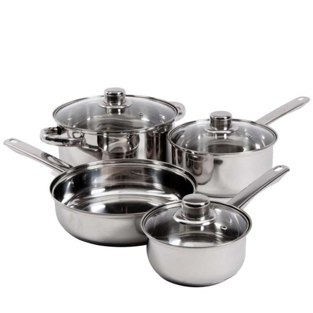 JDA Ware 7pc Cookware Set Stainless Steel