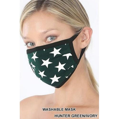 Star Print Reusable Face Mask