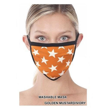 Star Print Reusable Face Mask