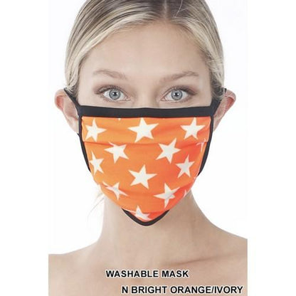 Star Print Reusable Face Mask