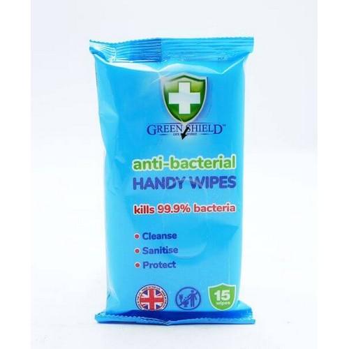 Green Shield Antibacterial Handy Pocket Wipes