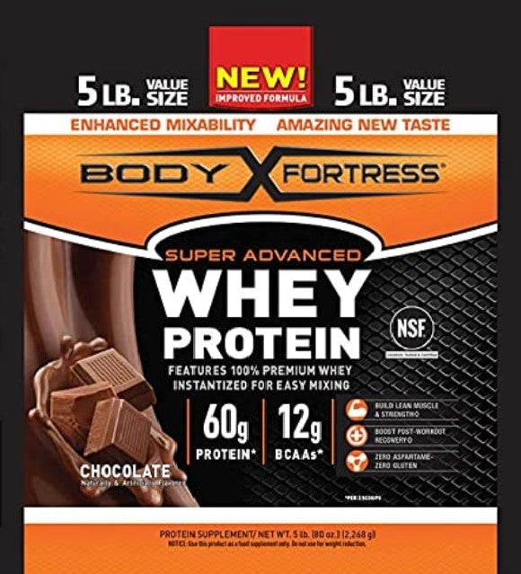 Body Fortress Super Advanced Whey Protein Powder, 5 Lbs , Chocolate