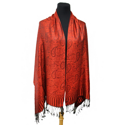 Paisley Pashmina Red