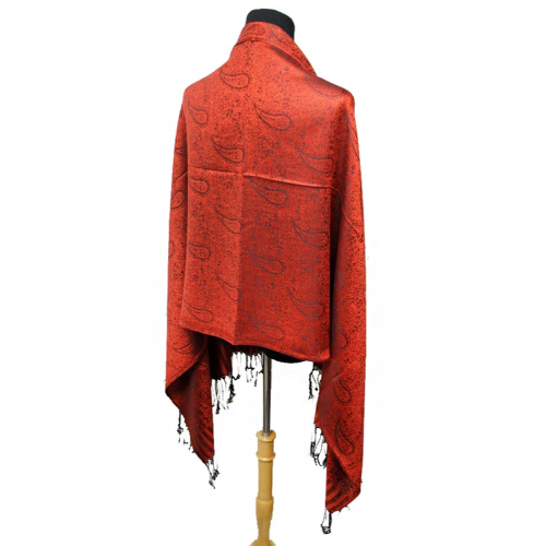 Paisley Pashmina Red