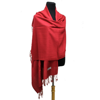 [VAT-FREE SHOPPING]Plain Pashmina in Burgundy