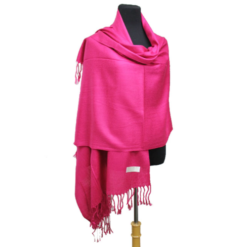 Plain Pashmina in Fuchsia