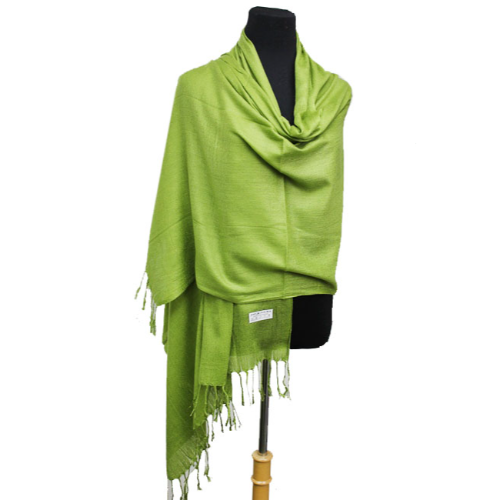 Plain Pashmina Lime