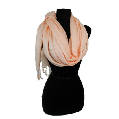 Plain Pashmina in Peach