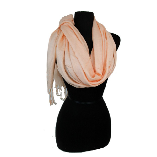 Plain Pashmina Peach