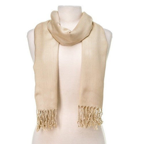 Plain Pashmina Beige