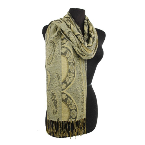 Paisley Pashmina Beige