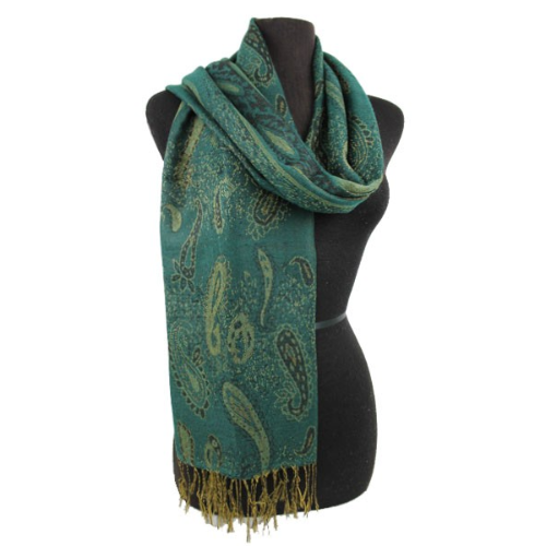 Paisley Pashmina Dark Green