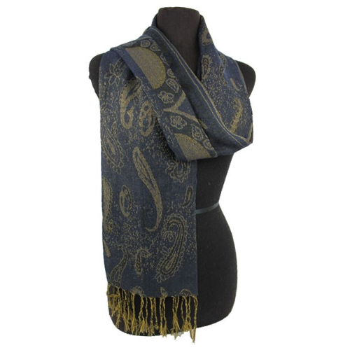 Paisley Pashmina Navy