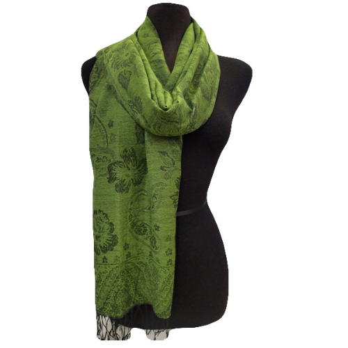 Floral Pashmina Olive