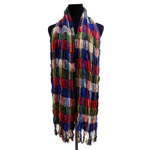 PH-071-35-2 Multicolor Ruffle Pashmina Royal