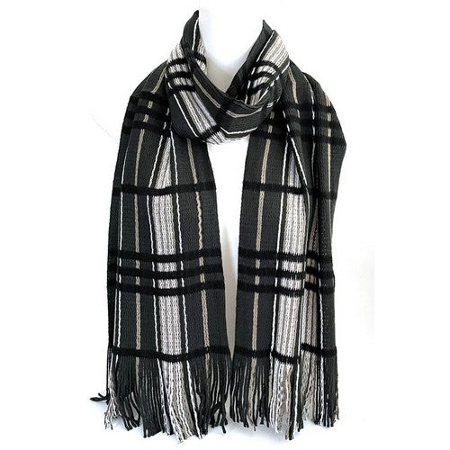 SF-6000 Bint Plaid Knit Pashmina Black