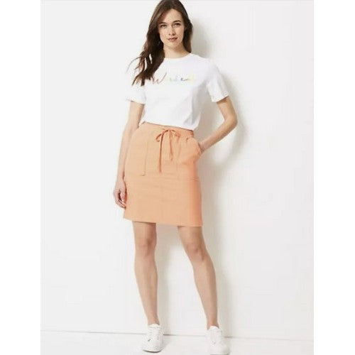 Marks & Spencer Linen Skirt Peach