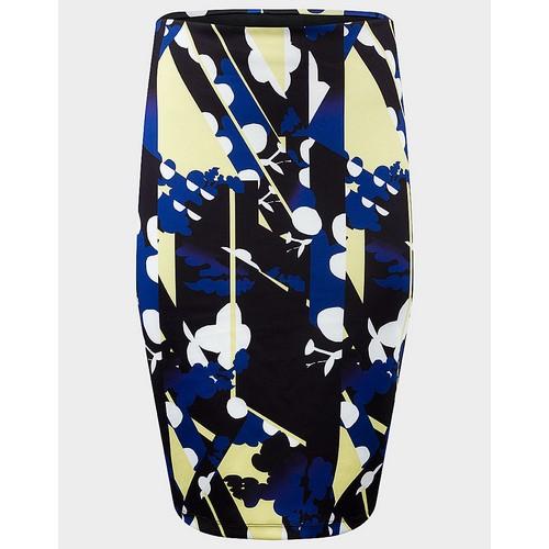 Abstract Pencil Skirt  Multi