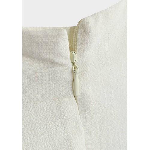 Papaya Linen Tie Knot Midi Skirt Cream