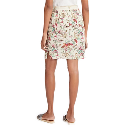 Marks & Spencer Tie Waist Floral Linen Skirt