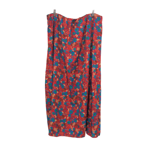 Jo Thirty Floral Skirt Red & Blue