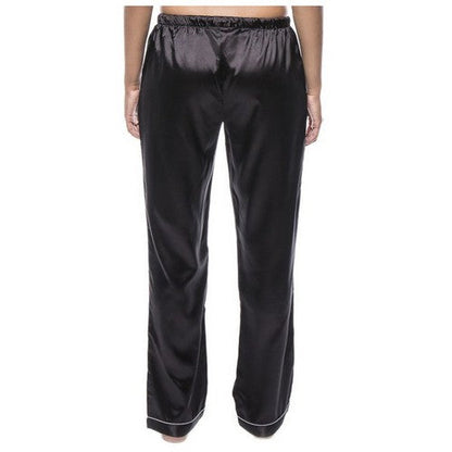 Satin Pyjama Pants Black